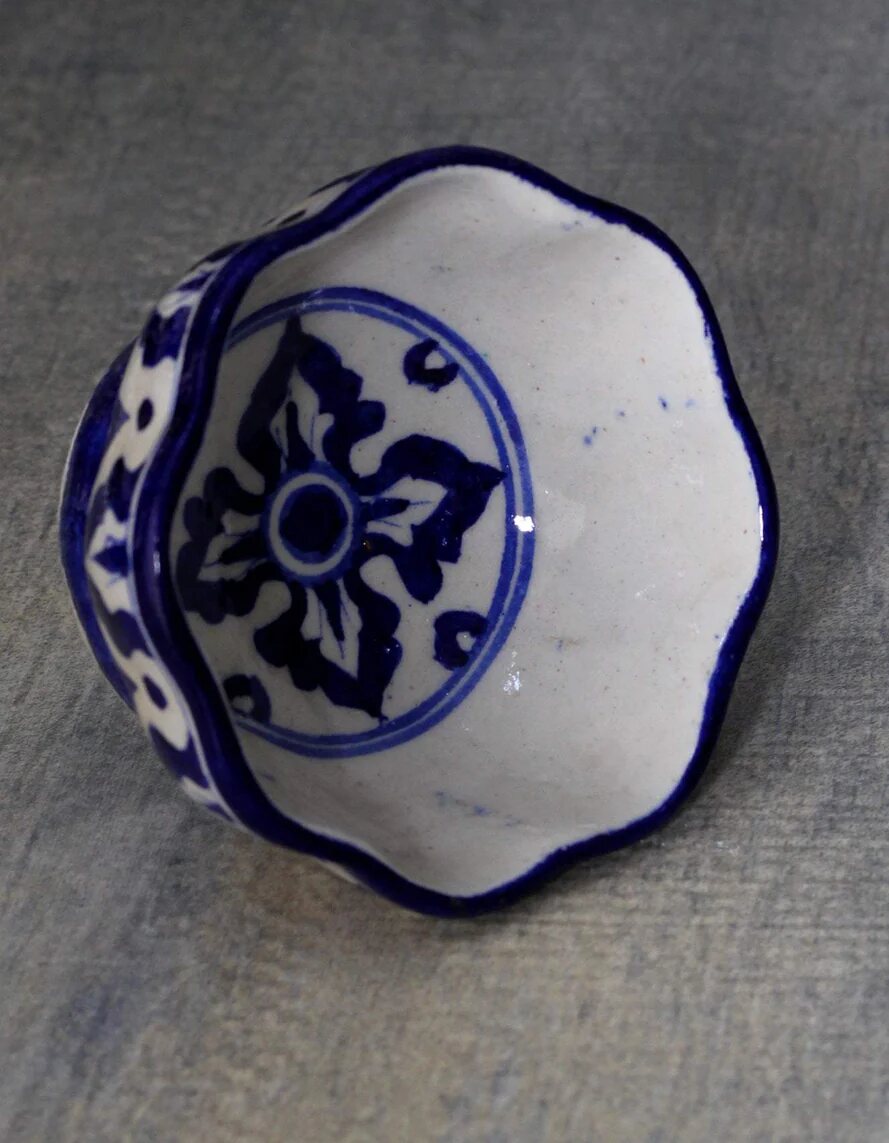 Floral Lattice Bowl — Jaipur Blue Pottery