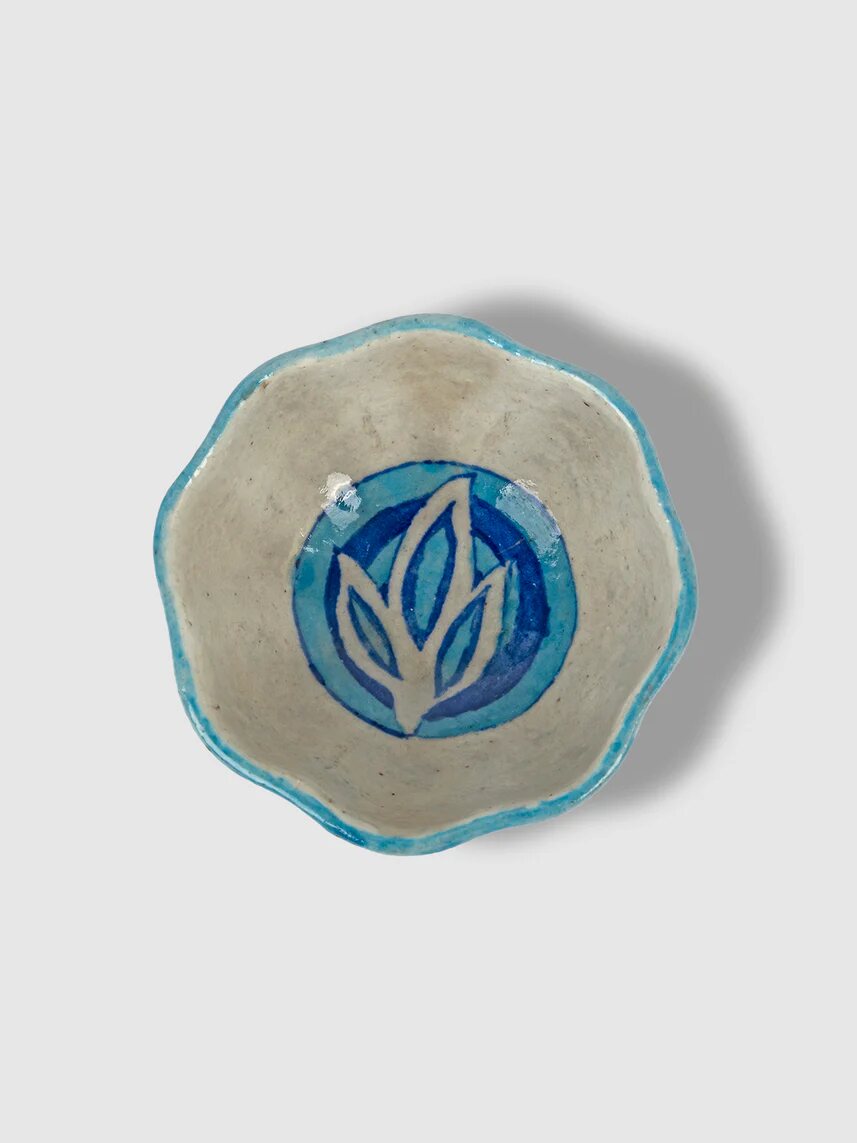 Lotus Leaf Blue Pottery Bowl — Jaipur Blue Pottery