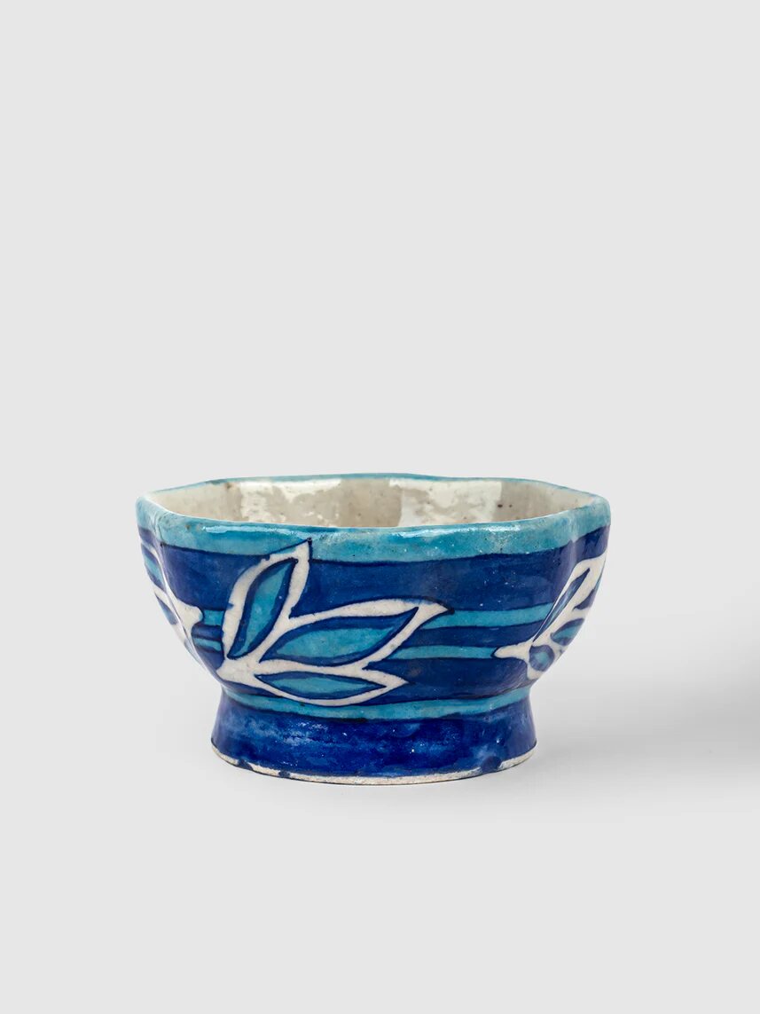 Lotus Leaf Blue Pottery Bowl — Jaipur Blue Pottery