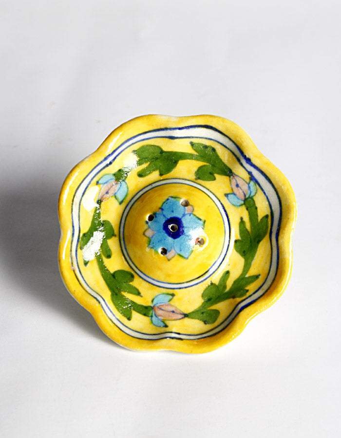 Floral Agarbatti Incense Stand — Jaipur Blue Pottery