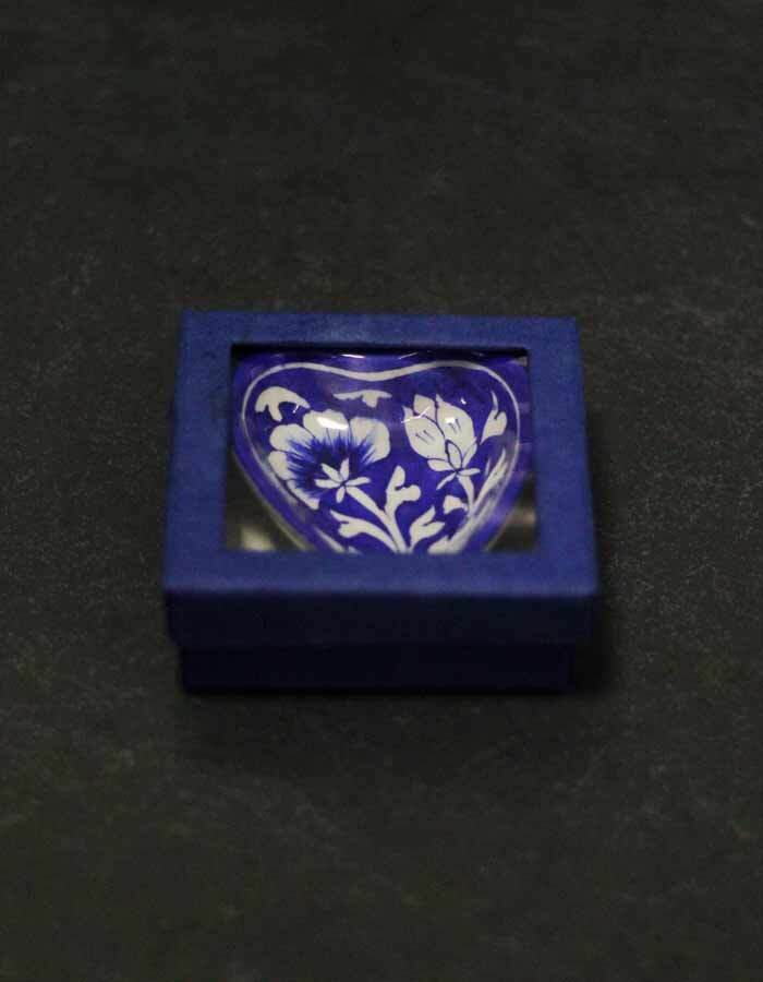 Heart Plate Gift Set with Box — Jaipur Blue Pottery