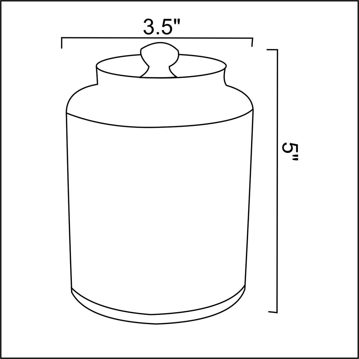 Blue Botanical Canister — Jaipur Blue Pottery