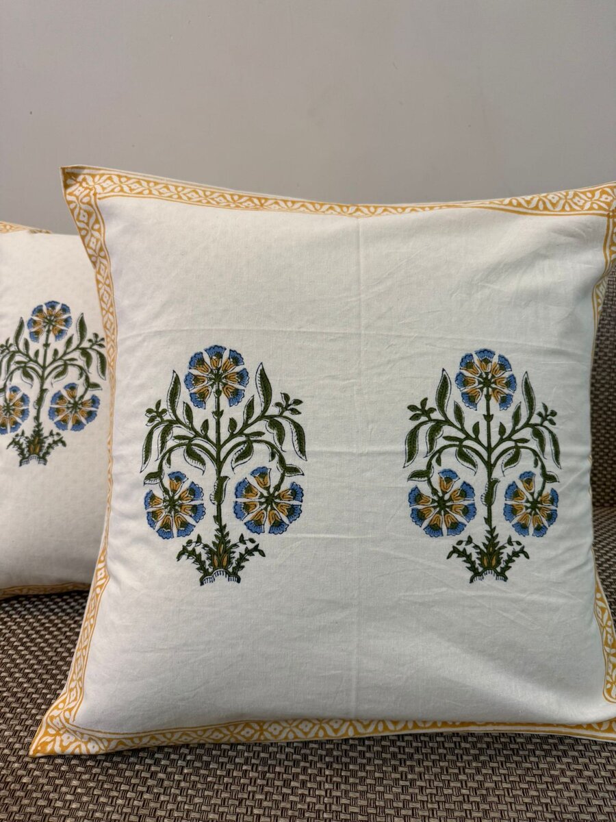 Yellow Cascade Cushion Covers 20" - Set of 5pc