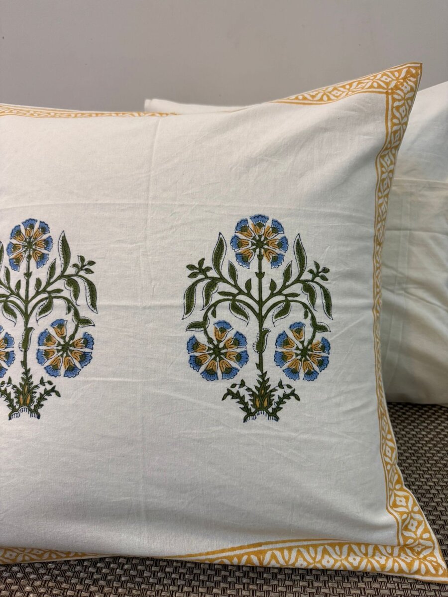 Yellow Cascade Cushion Covers 20" - Set of 5pc