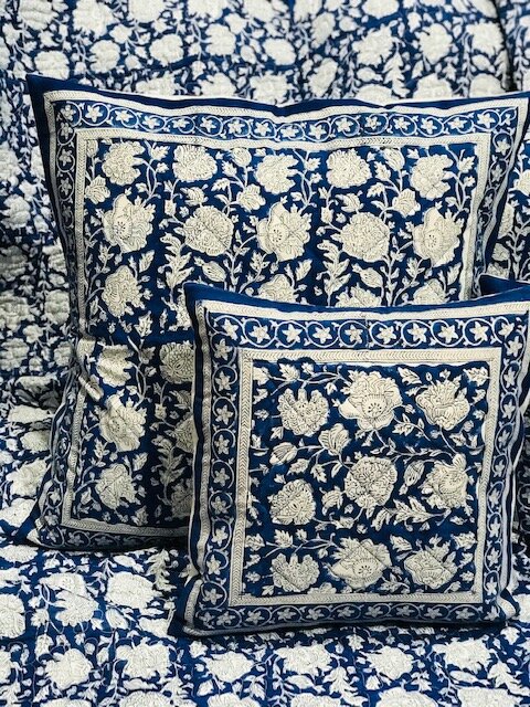 Jaipuri Hand Block Printed Quilted Cushion– CC1006