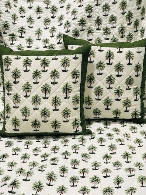 Jaipuri Hand Block Printed Quilted Cushion– CC1007
