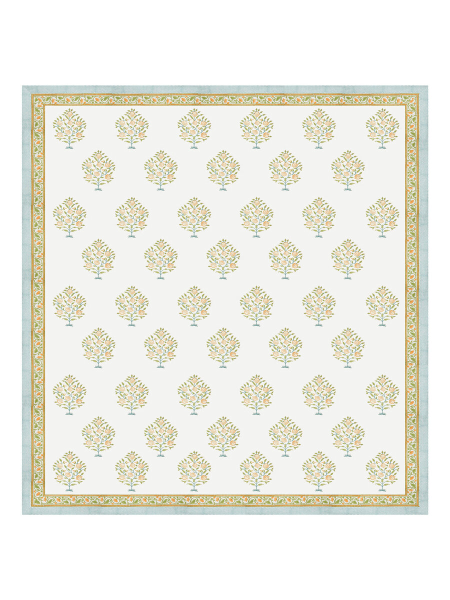 Extra Soft Percale Cotton Super King Handblock Print Bedsheet with 2 Pillow Covers + 1 Sham Pillow Cover