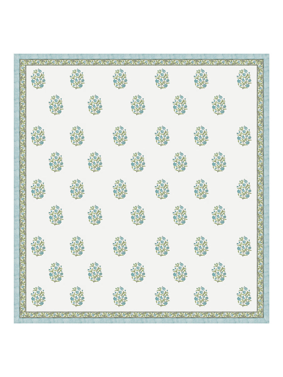 Extra Soft Percale Cotton Super King Handblock Print Bedsheet with 2 Pillow Covers + 1 Sham Pillow Cover