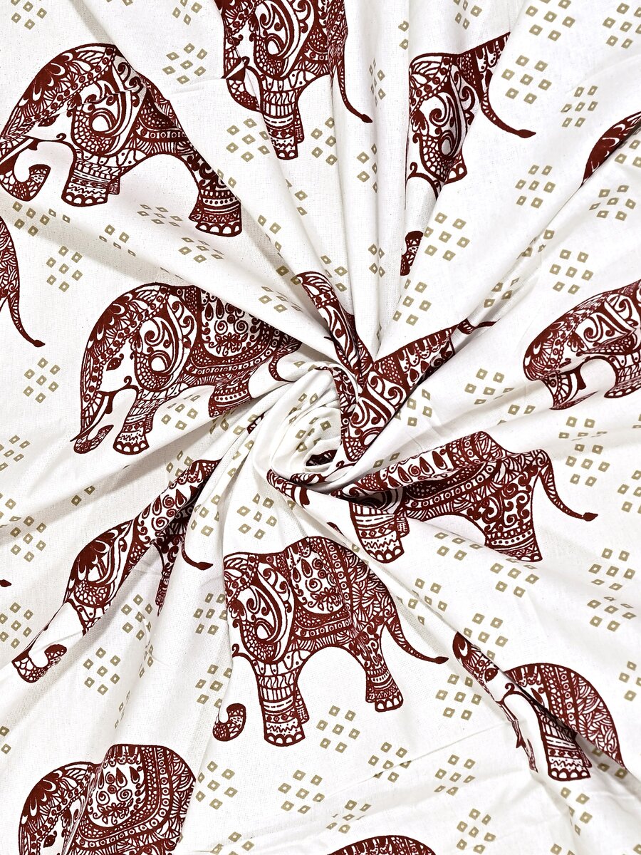 Floral Printed Bedding Set - 1 King Bedsheet, 1 Jaipuri Razai/Quilt, 2 Pillow Covers