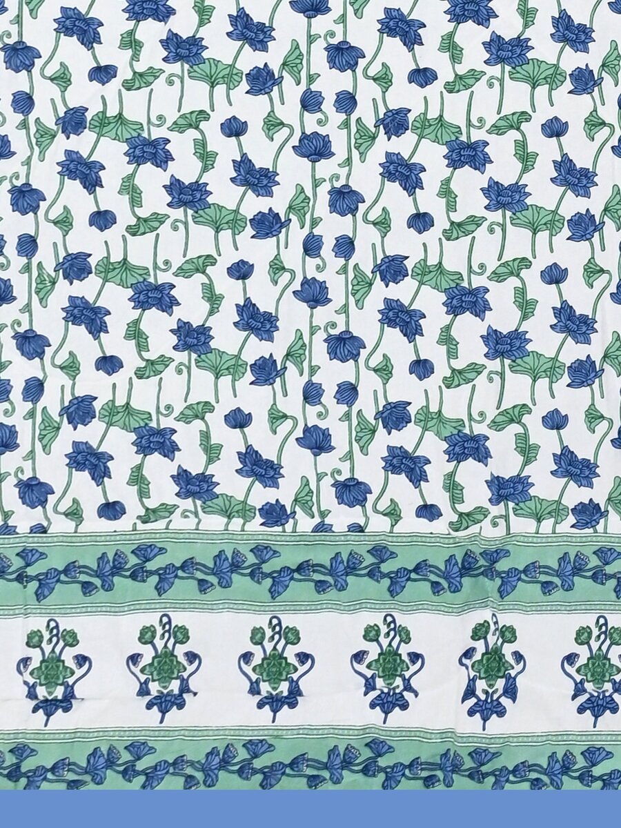 Floral Printed Bedding Set - 1 King Bedsheet, 1 Jaipuri Razai/Quilt, 2 Pillow Covers
