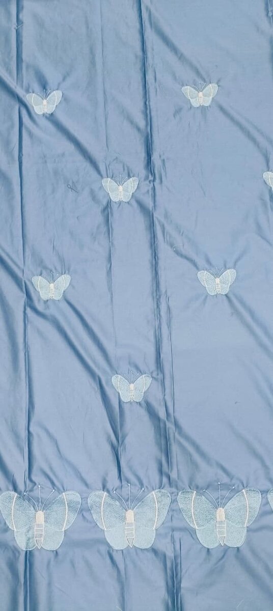 Embroidered Bedsheet Set with 2 Quilted Pillow Covers (108 × 108)
