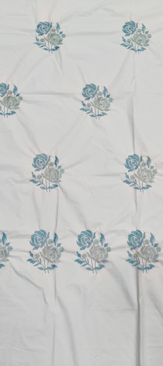 Embroidered Bedsheet Set with 2 Quilted Pillow Covers (108 × 108)