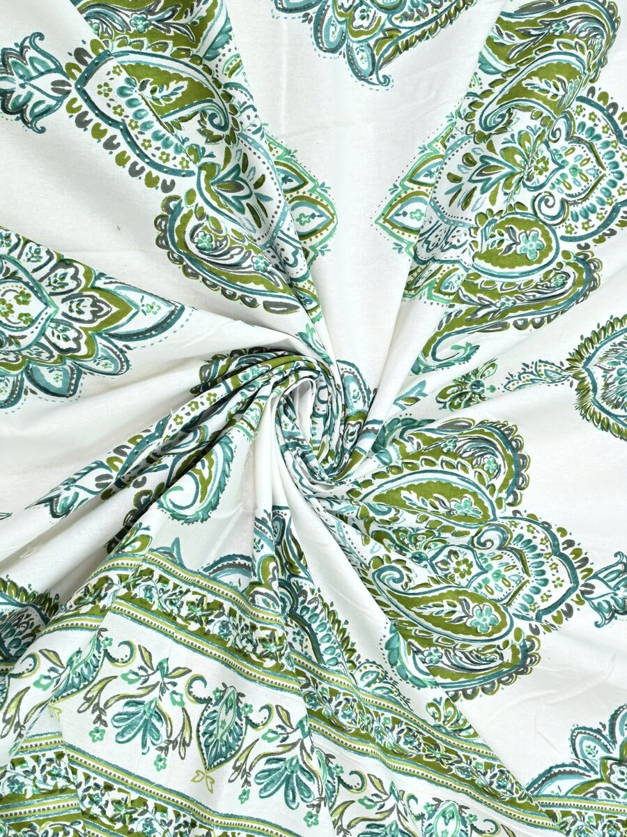 Cotton Printed Bedsheet with 2 Pillow Covers - (108 x 108 Inch)