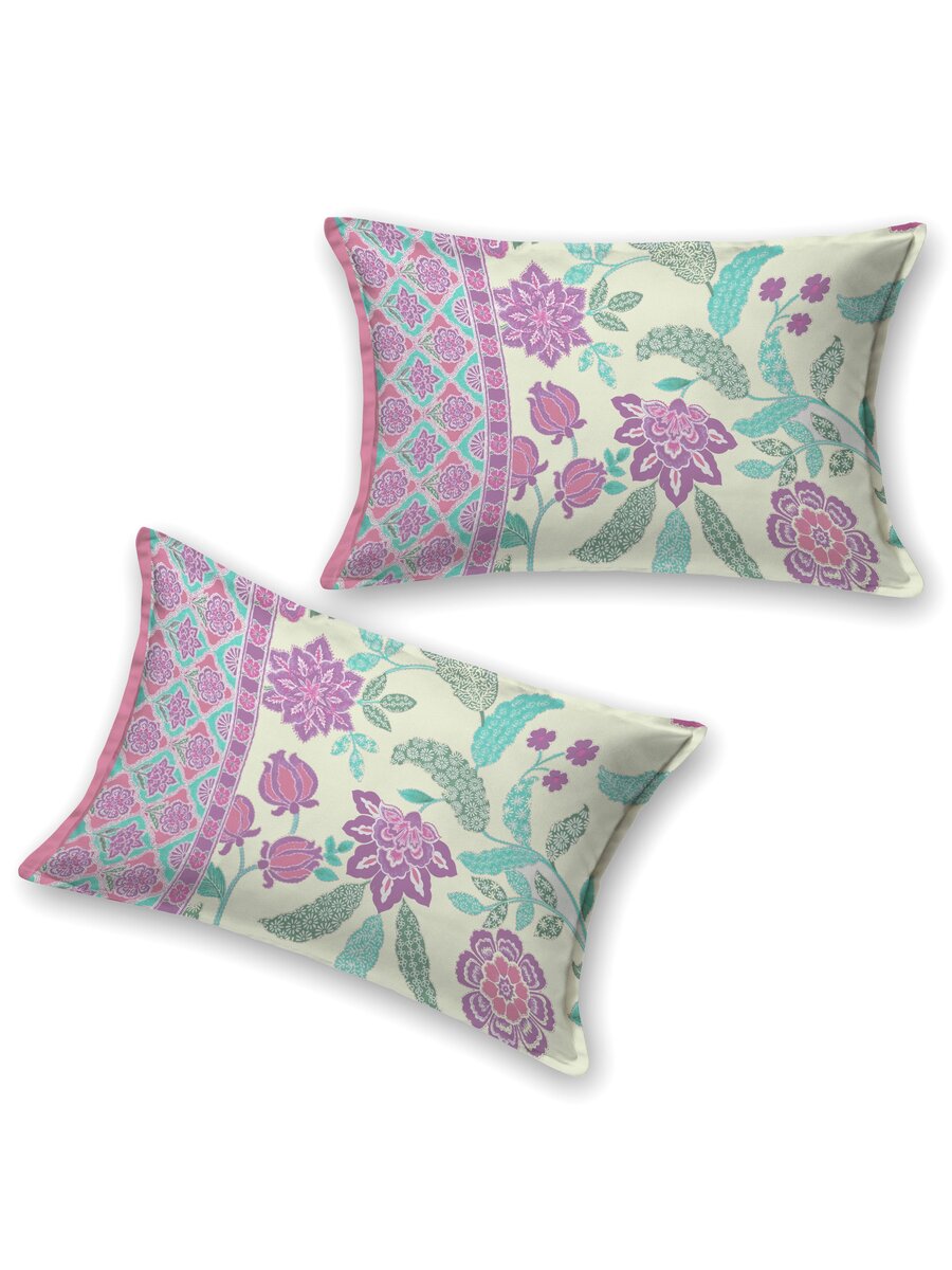 Cotton Printed Bedsheet with 2 Pillow Covers - (108 x 108 Inch)