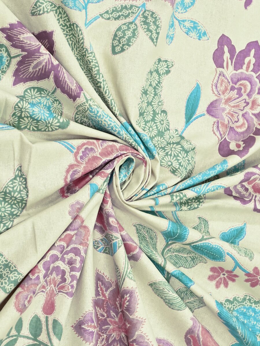 Cotton Printed Bedsheet with 2 Pillow Covers - (108 x 108 Inch)