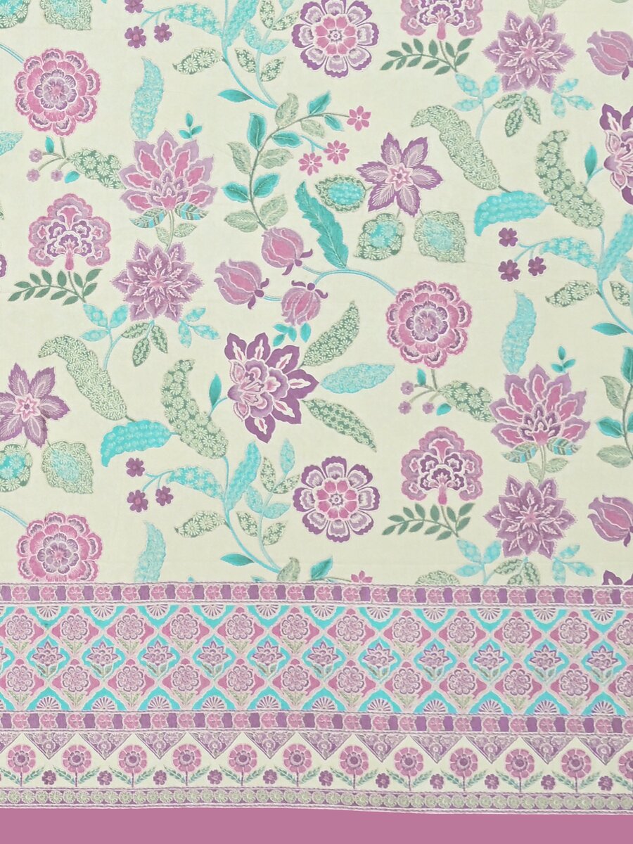 Cotton Printed Bedsheet with 2 Pillow Covers - (108 x 108 Inch)