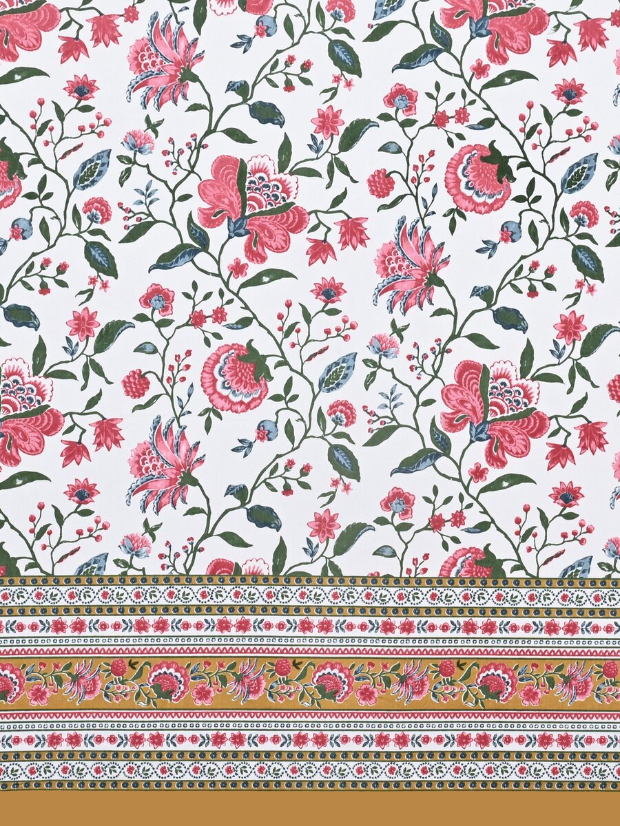 Cotton Printed Bedsheet with 2 Pillow Covers - (108 x 108 Inch)