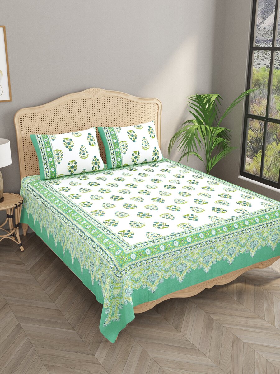 Double King Bedsheet with 2 Pillow Covers