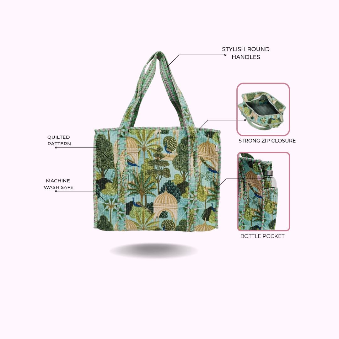 Cotton and jute tote bags from Jaipur, India