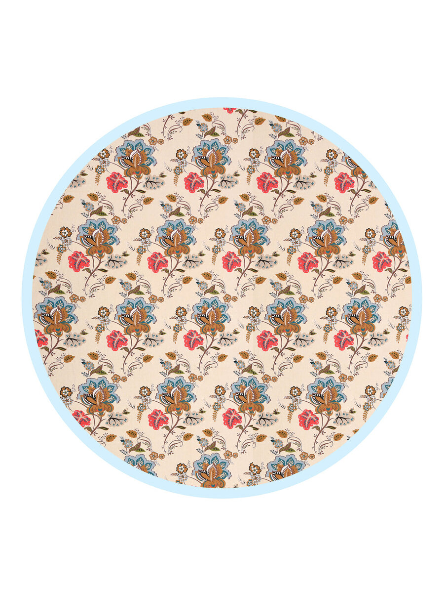 Cotton Round Table Cover - 6 seater- 60inches