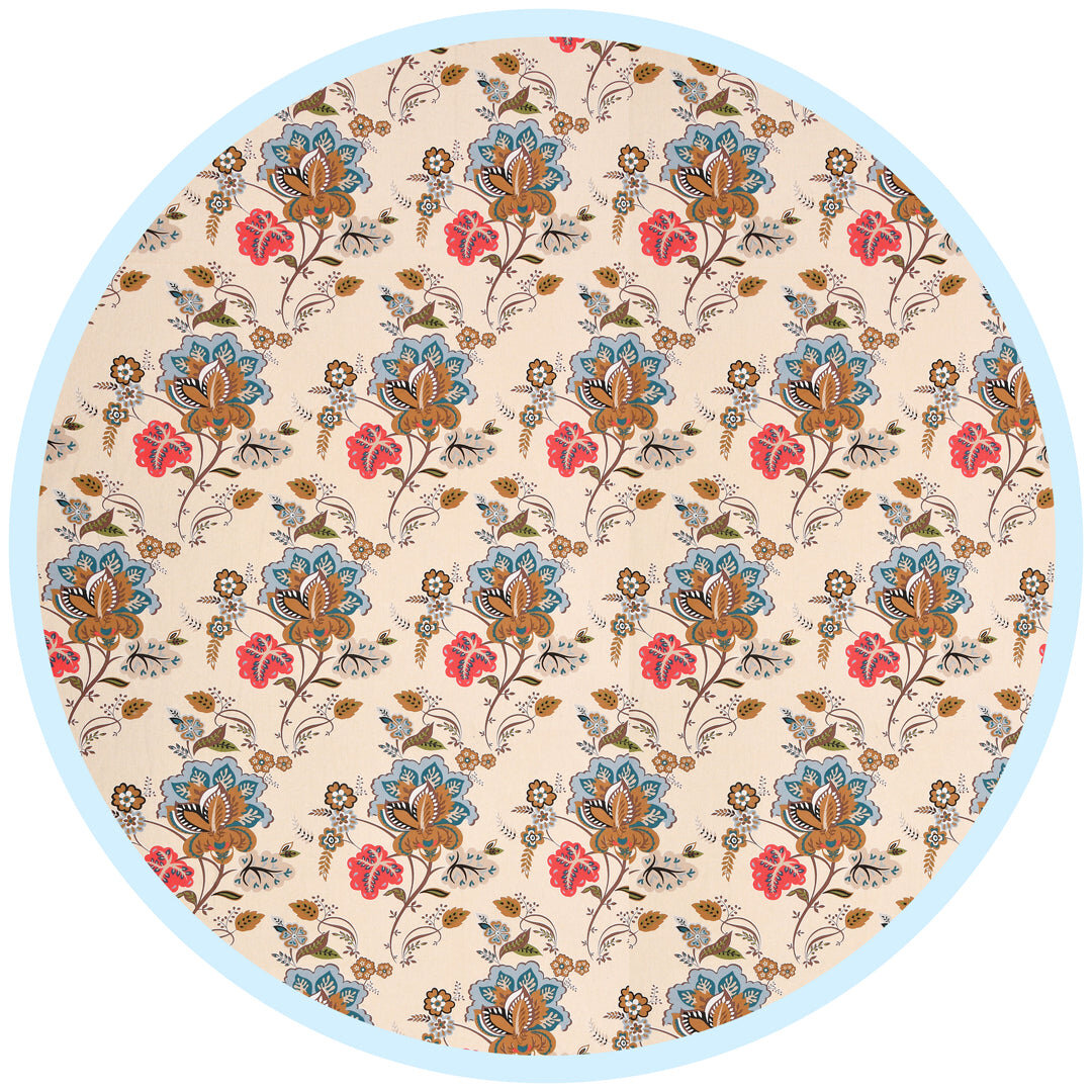 Cotton Round Table Cover - 6 seater- 60inches
