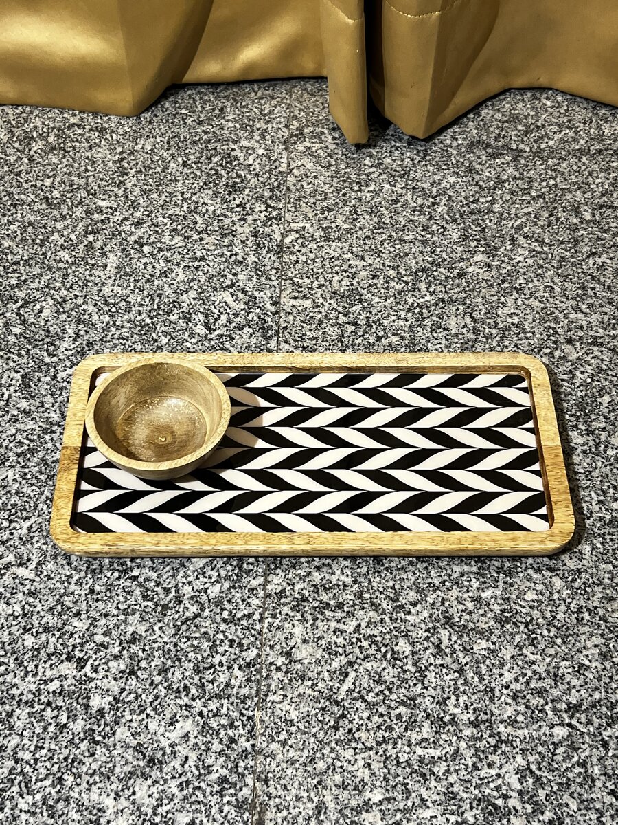 Handcrafted epoxy resin paddle serving board