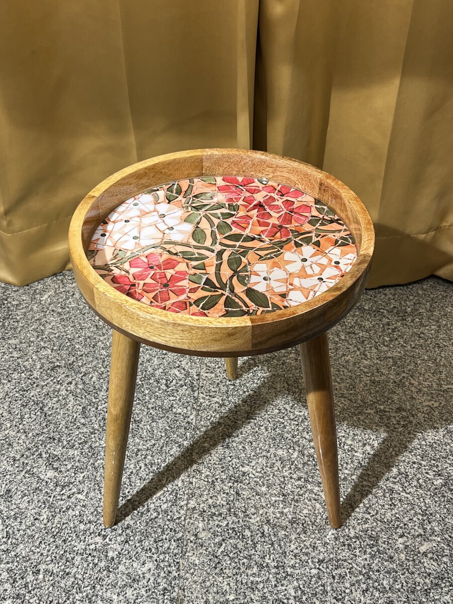 Handcrafted epoxy resin salad bowl set