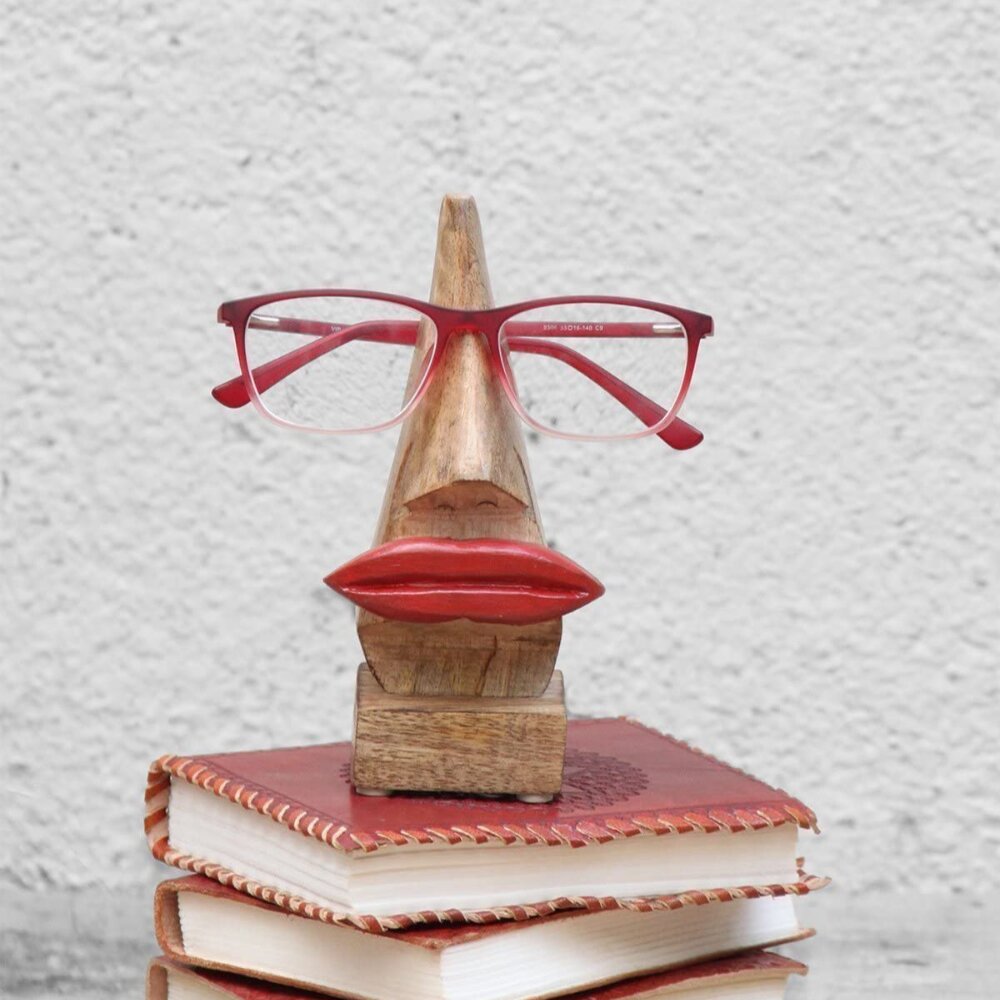 Handcrafted wooden spectacles holder