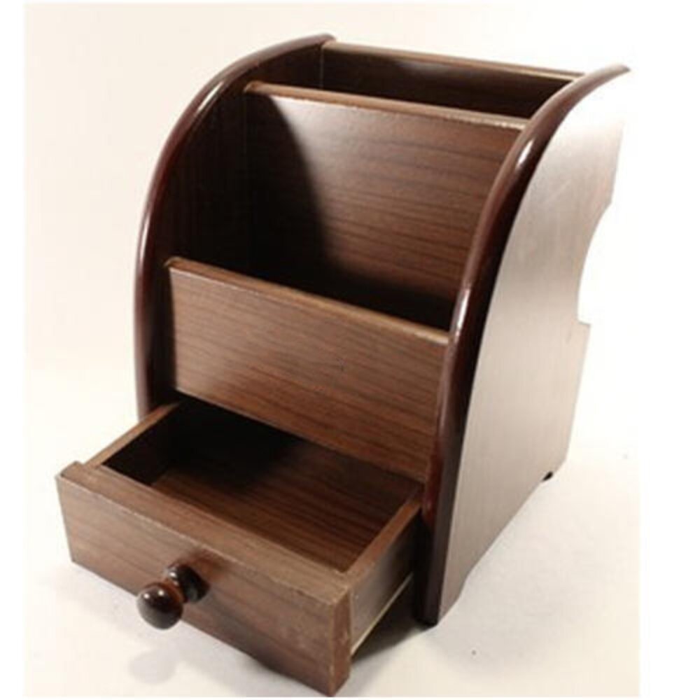 Handcrafted wooden pen holder and desk organiser